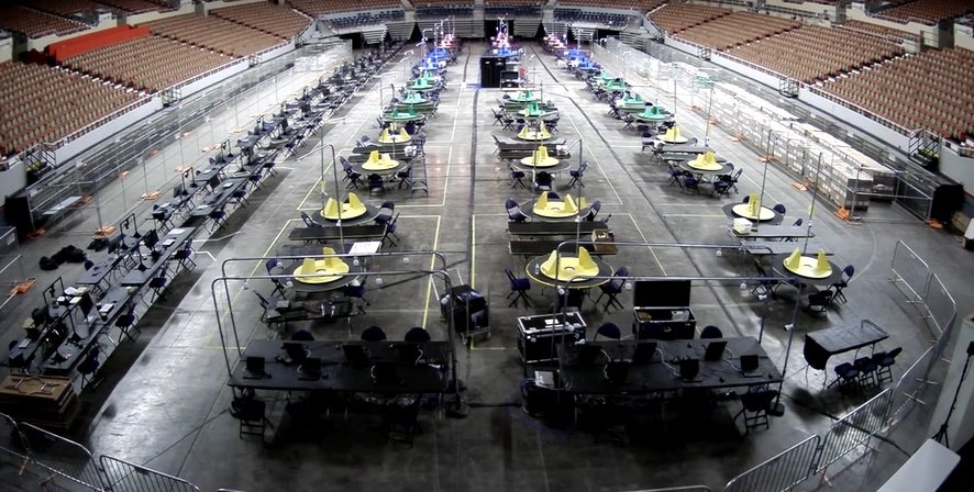 Arizona Election Auditors Move Back Into Coliseum – Greatly Increase the Number of Tables for Ballot Counting and Inspection – Will Start Inspections Again Today