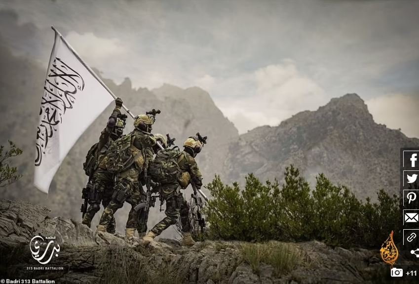 ULTIMATE INSULT: Taliban Mock Joe Biden and US – Recreate Iconic Iwo Jima Photo Wearing US Military Uniforms with Islamic Flag
