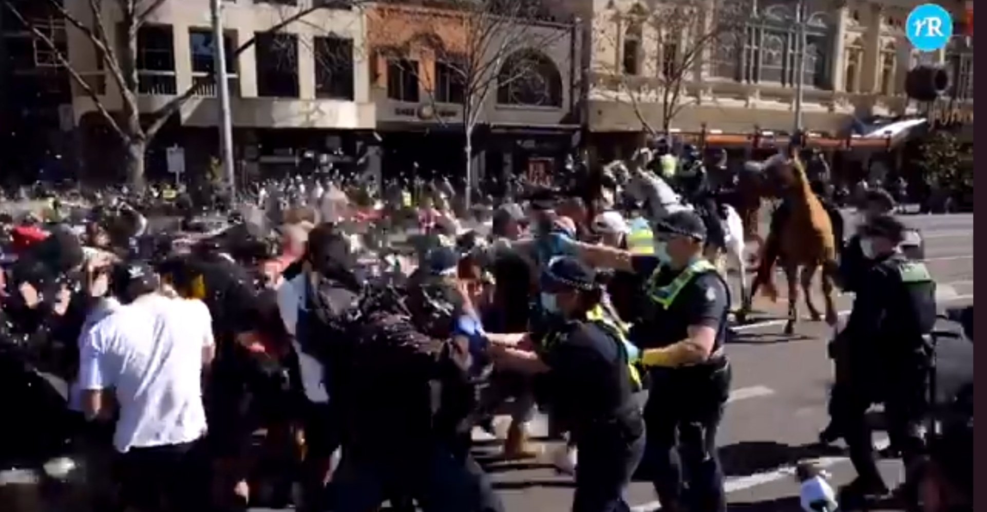 Police State Rebellion: Hundreds Arrested as Chaos Breaks Out in Australia During Massive Freedom Protests; Crowd Breaks Through Barricades – Video