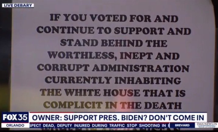 Florida Diner Posts Sign Telling Biden Supporters To Eat Elsewhere (VIDEO)
