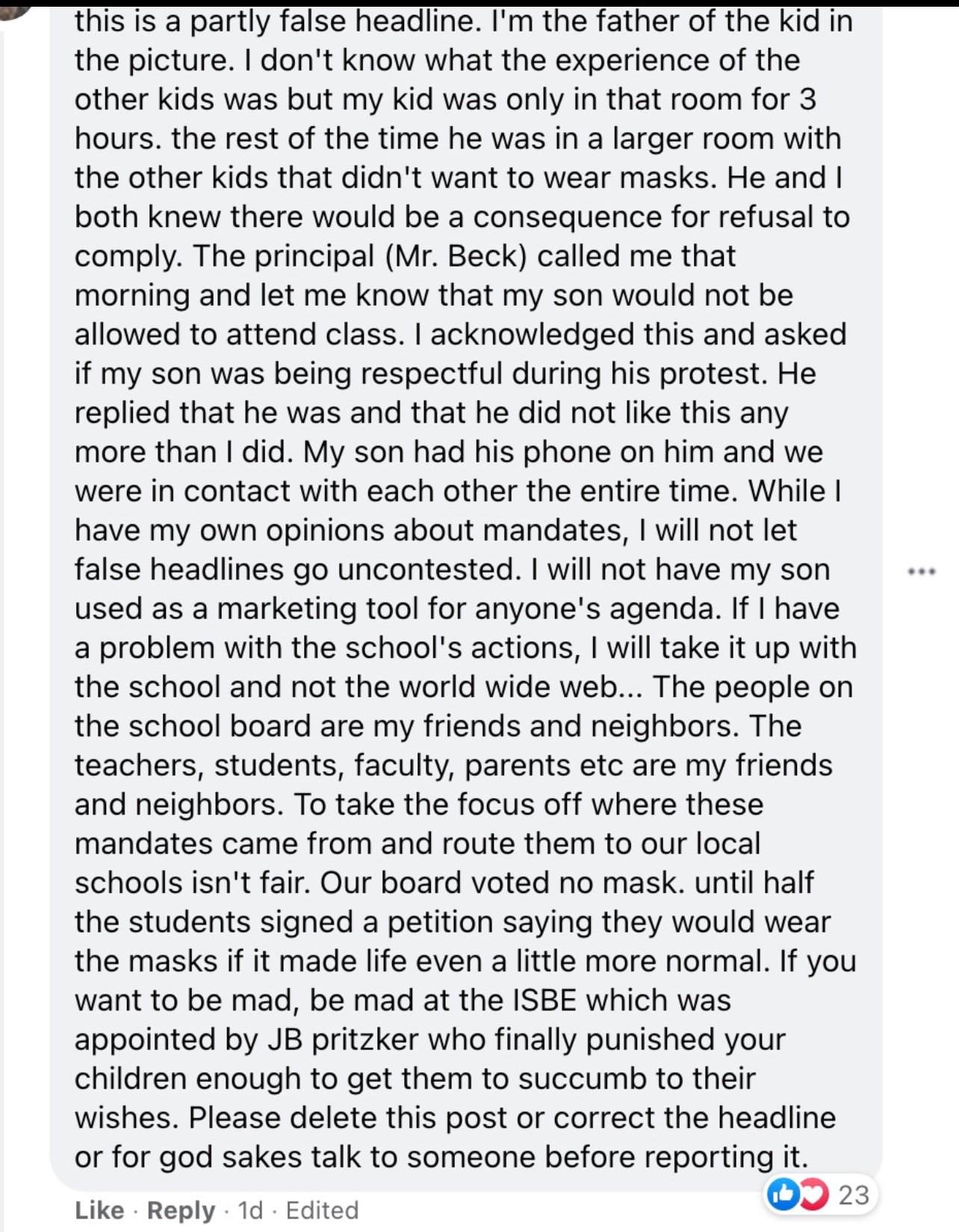 Teutopolis, IL School District Confines Five Students in Isolation for