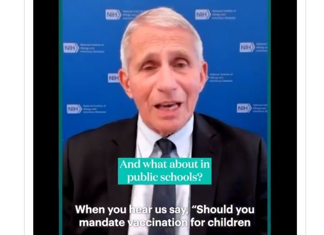 Crazy Dr. Fauci – Who Funded the Wuhan Lab Research Behind COVID-19 – Wants Unvaxxed Banned from Air Travel and Pushes Vax on Little Children