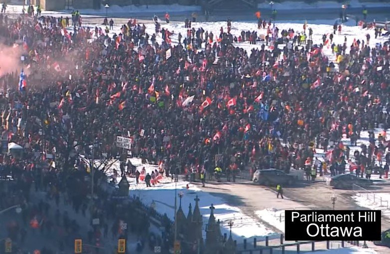 LIVE COVERAGE: Tens of Thousands Greet Freedom Convoy 2022 as it Arrives in Ottawa, Canada (VIDEO)