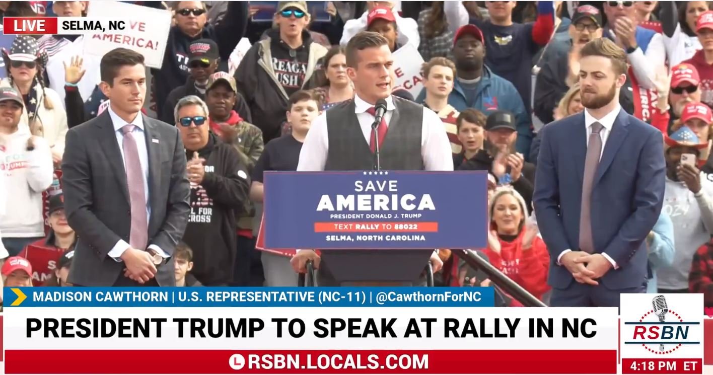 EPIC! Popular MAGA Conservative Madison Cawthorn STANDS UP from Wheelchair at Selma, NC Trump Rally – Finishes His Speech (VIDEO)