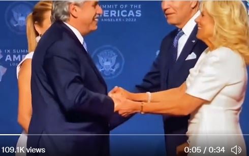 VIDEO: Creepy Joe Biden Can’t Keep His Paws Off of Girlfriend of Argentine President Fernandez