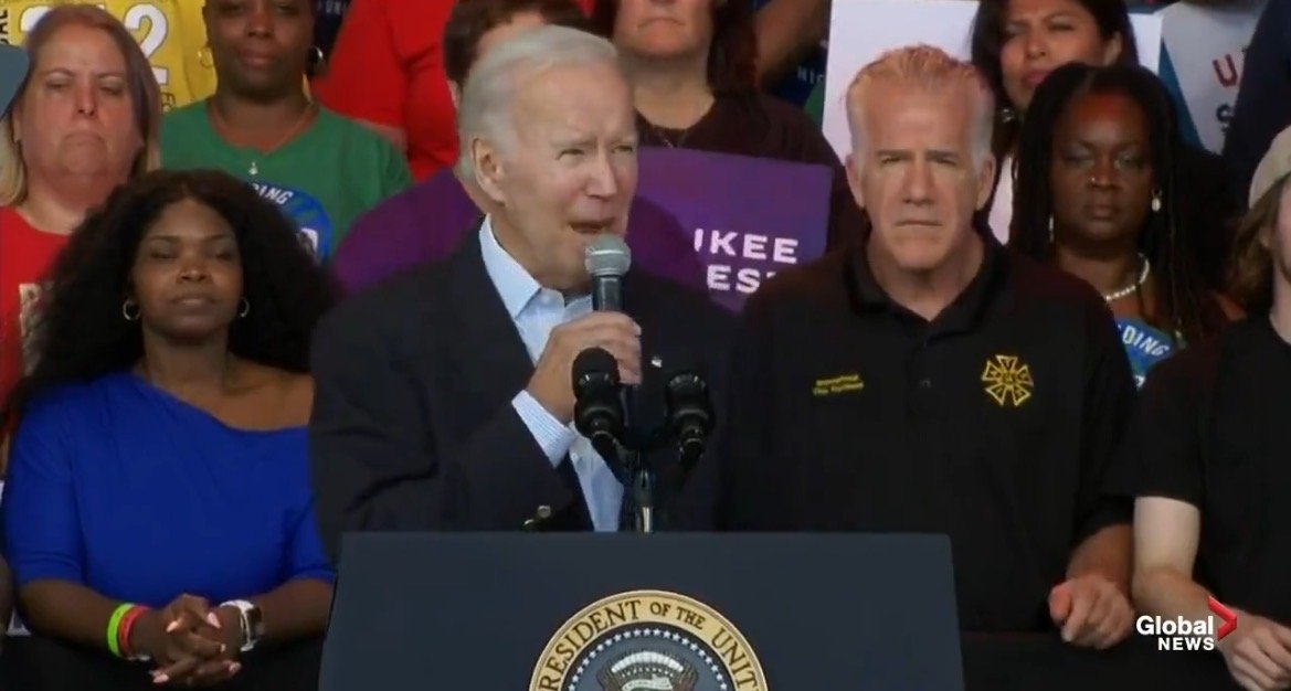 “Everybody’s Entitled to be an Idiot” – Biden’s Labor Day Speech Interrupted by Heckler (VIDEO)