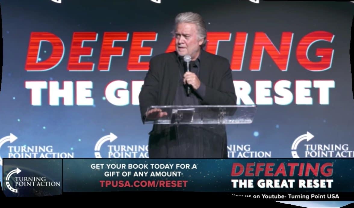 “Trump Is an Instrument of Divine Providence” – Steve Bannon at TPUSA’s ‘Defeating the Great Reset’ Event in Arizona Last Night