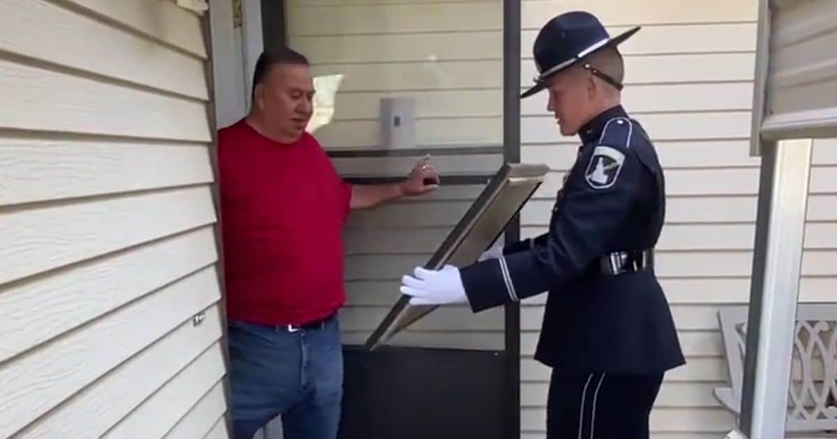 Watch: Tear-Jerking Moment Father of Fallen Hero Receives Special Gift At His Doorstep