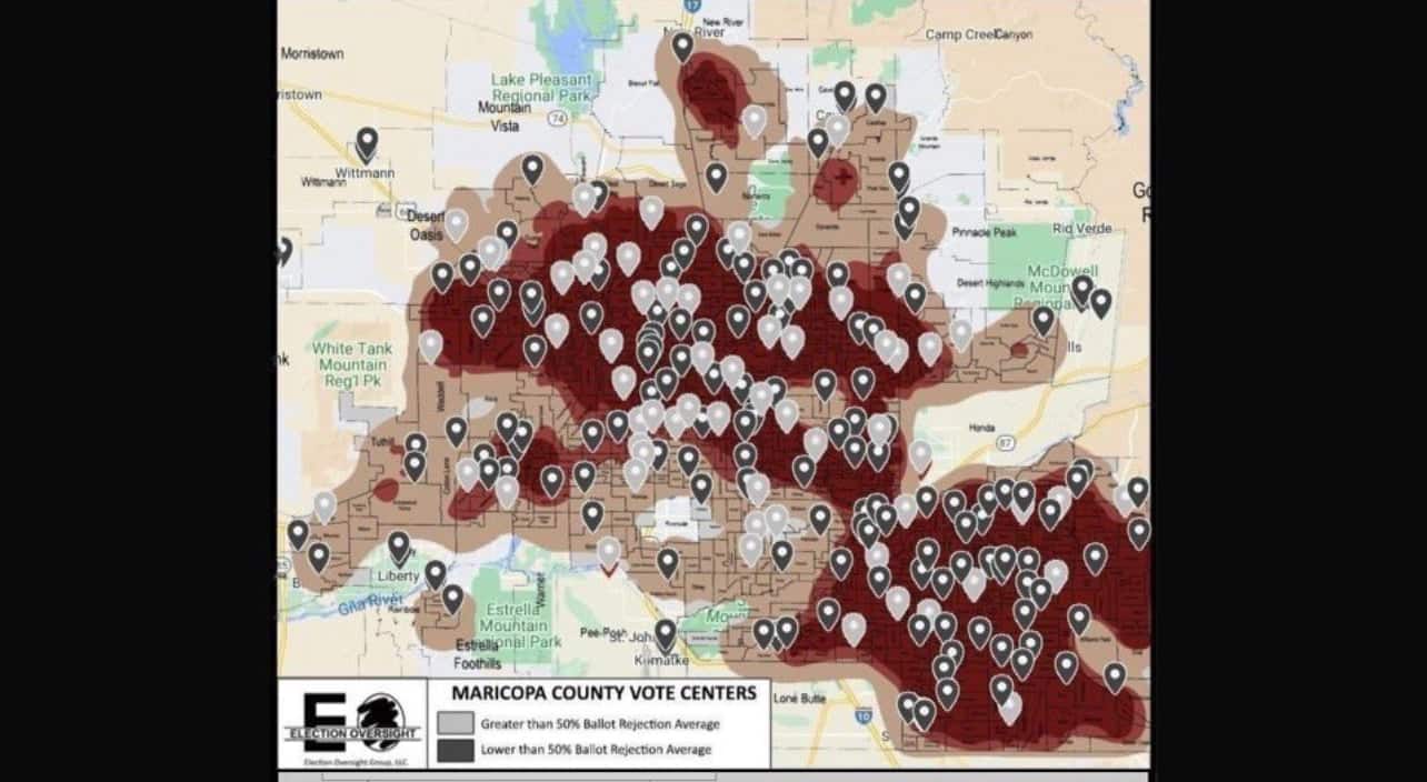 HUGE: Kari Lake DESTROYS Stephen Richer And Bill Gates’ Lies With Maricopa County Heat Map And Locations Of Machine Failures On Election Day, AT LEAST 7,000 Ballots Rejected EVERY 30 Minutes (VIDEO)