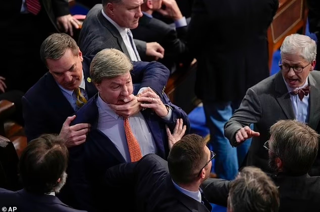 CHAOS ON HOUSE FLOOR! Angry GOP Rep. Mike Rogers Lunges at Rep. Matt Gaetz After He Refuses to Support McCarthy On 14th Vote [VIDEO]
