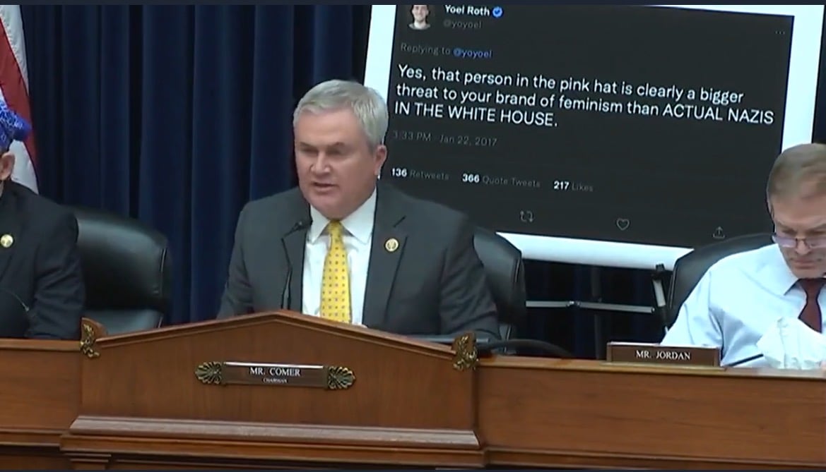 Rep. Comer Confronts Yoel Roth About His Tweet Calling Trump and His Supporters “Actual Nazis” (VIDEO)