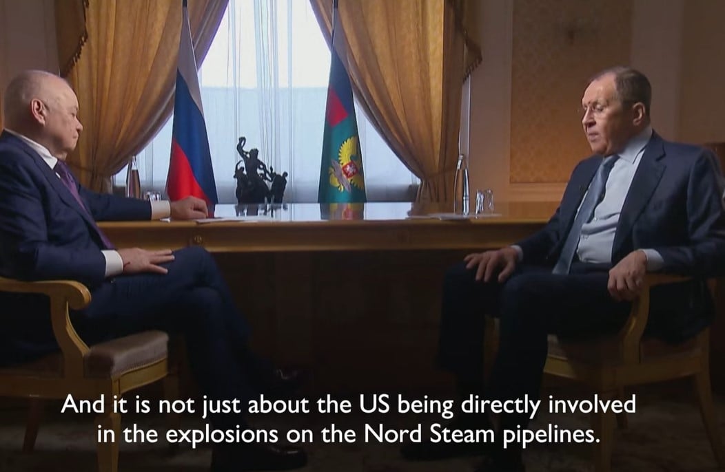 Russian Foreign Minister Lavrov: Biden Officials “Take Delight” in Talking About US Handiwork in Nord Stream Blasts
