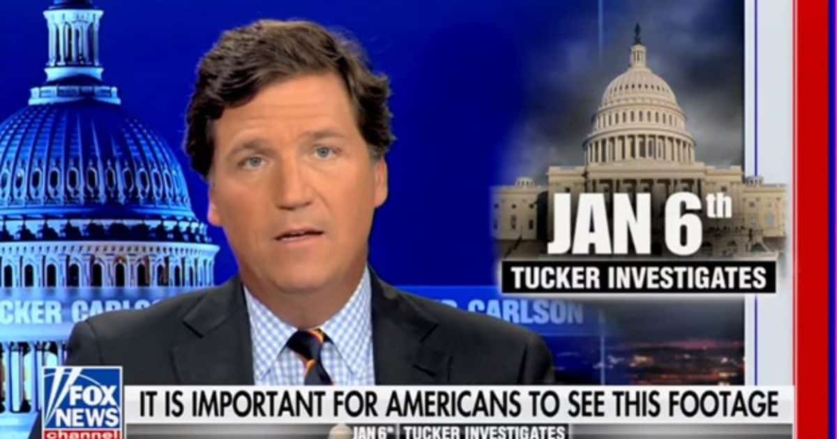 “They’re All on the Same Side!” Tucker Carlson UNLOADS on Mitch McConnell and Chuck Schumer for Demanding He Be Stopped from Releasing J6 Tapes (VIDEO)
