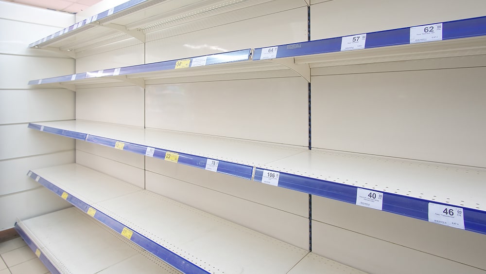 Image: European groceries seeing empty shelves due to worsening food shortages