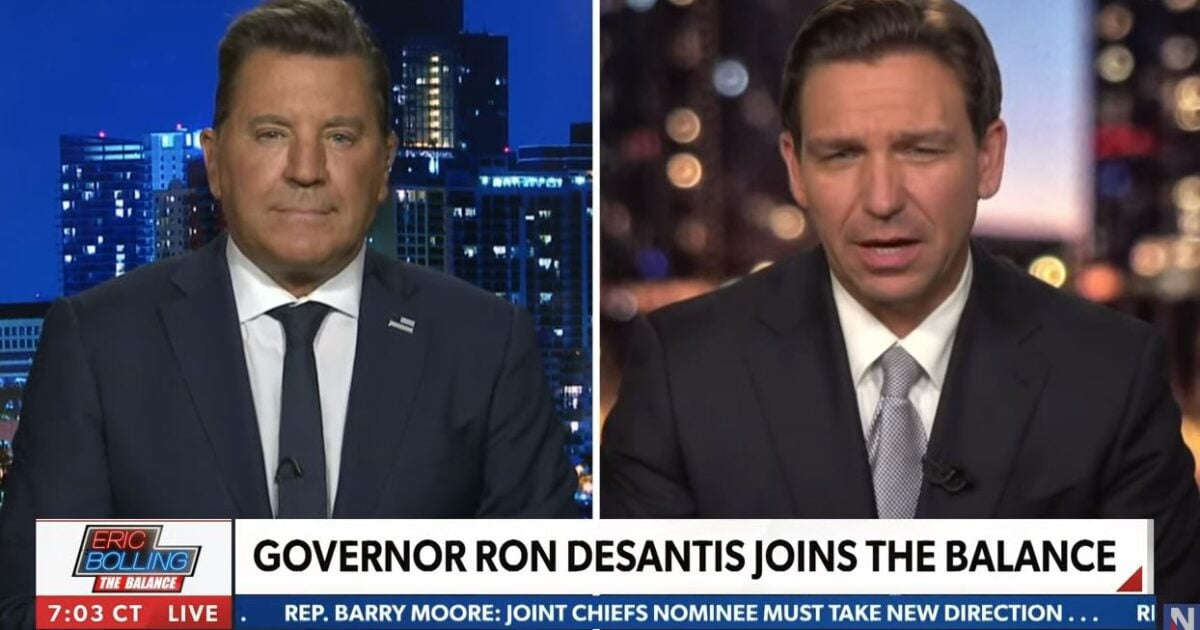 Ron DeSantis Dodges Question When Asked by Newsmax Host Bolling If He Would Be Trump’s VP (VIDEO)
