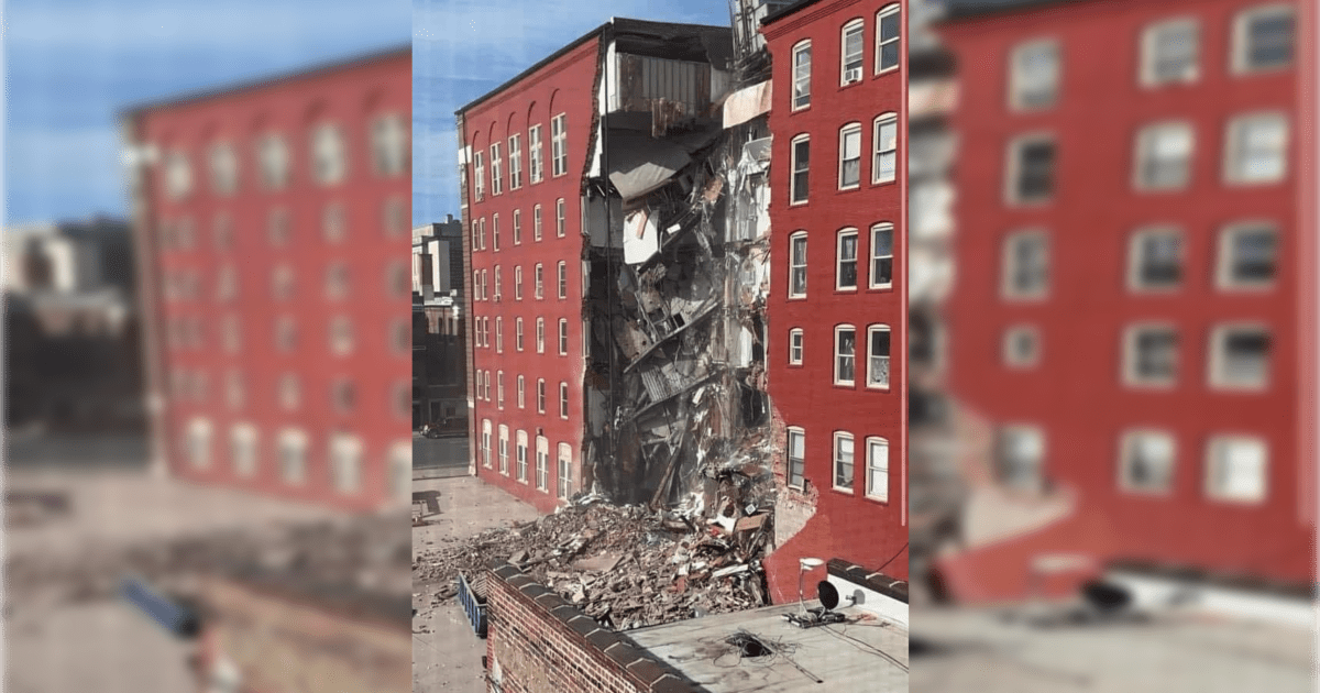 Search and Rescue Ongoing After Apartment Building Partially Collapses in Davenport, Iowa (VIDEO)