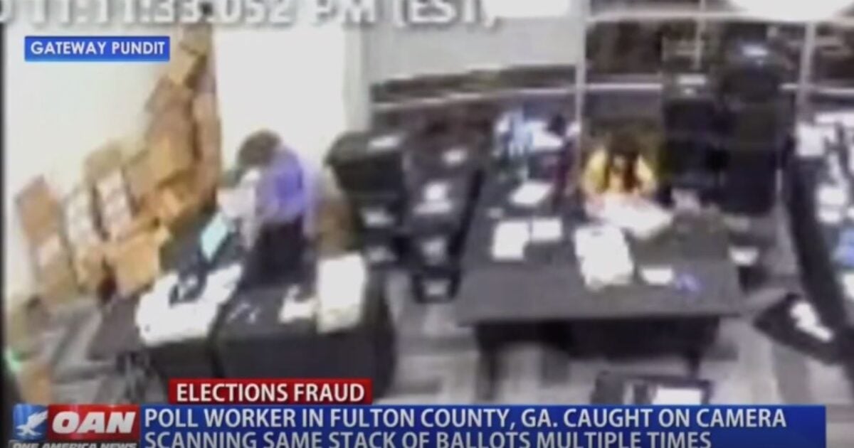 CHRIS WRAY STRIKES AGAIN! Georgia Election Workers Caught Jamming Stacks of Ballots Through Machines Multiple Times After Observers Removed from Building – CLEARED BY FBI – Jamming Stacks of Selected Ballots Through Voting Machines Is Now Legal!