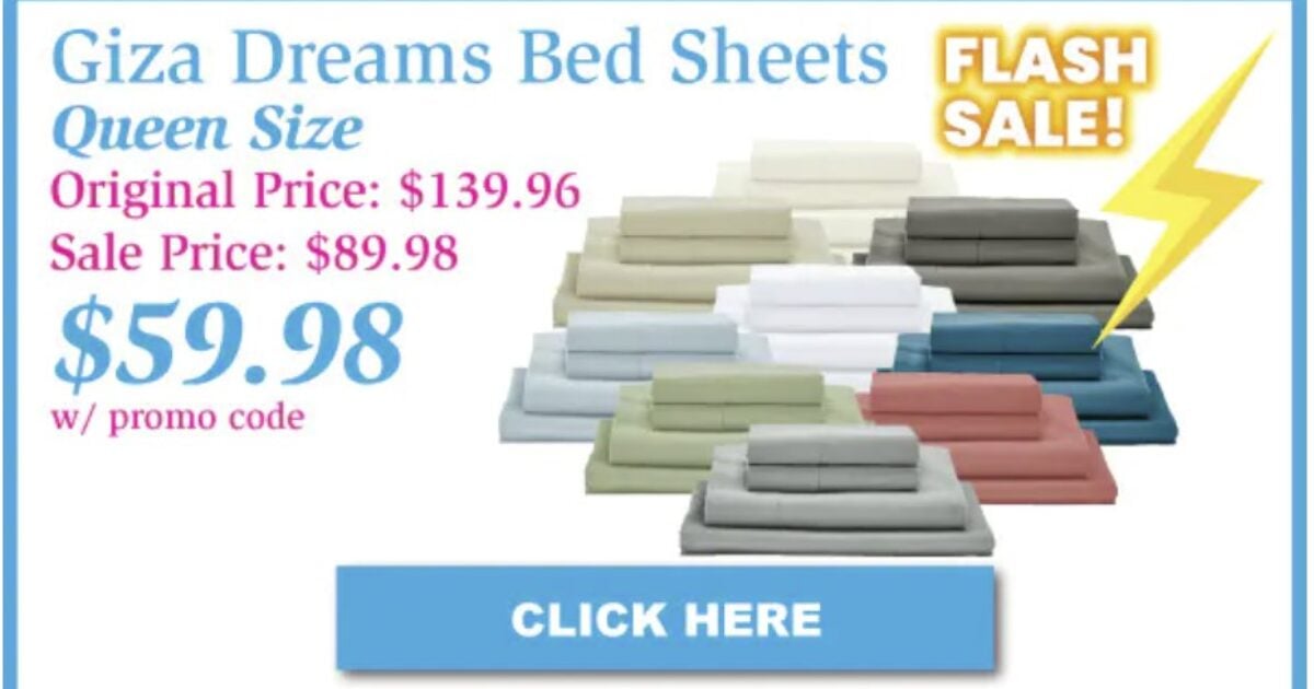 Flash Sale On MyPillow's Giza Dream Sheets "The Nicest I've Ever